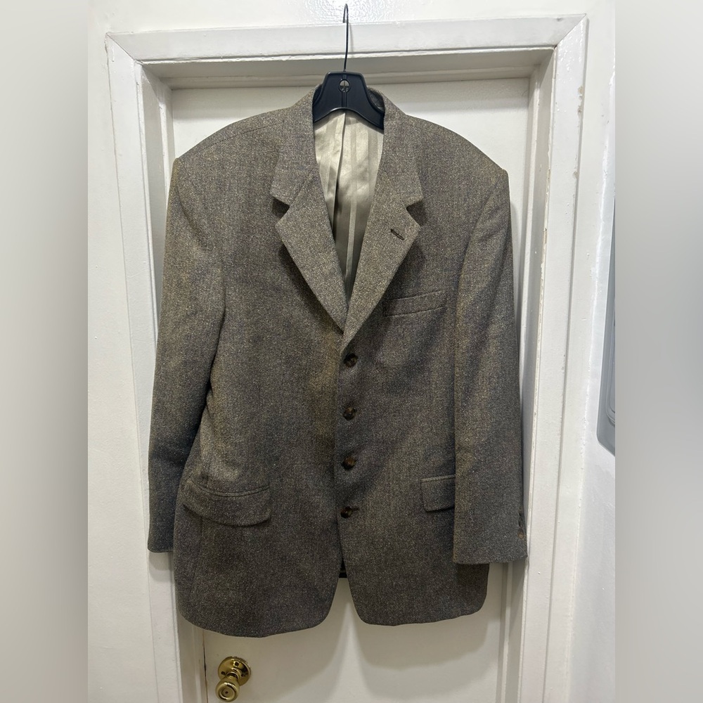 VTG Pierre Cardin Colorful Tweed Sport Coat Jacket Blazer 42R Wool Silk Mohair